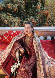 3 Piece - Embroidered Lawn Suit With Silk Dupatta