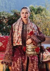 3 Piece - Embroidered Lawn Suit With Silk Dupatta