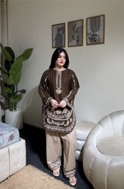 2 Piece - Embroidered Lawn Ready To Wear Co-Ord Set