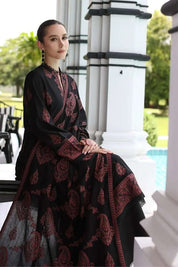 3 Piece - Embroidered Lawn Suit With Chiffon Dupatta