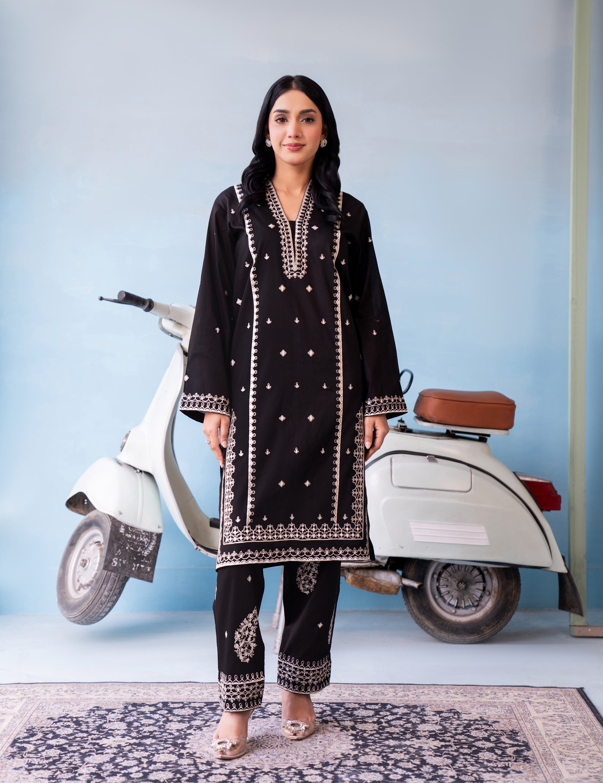 2pc embroidered shalwar kameez