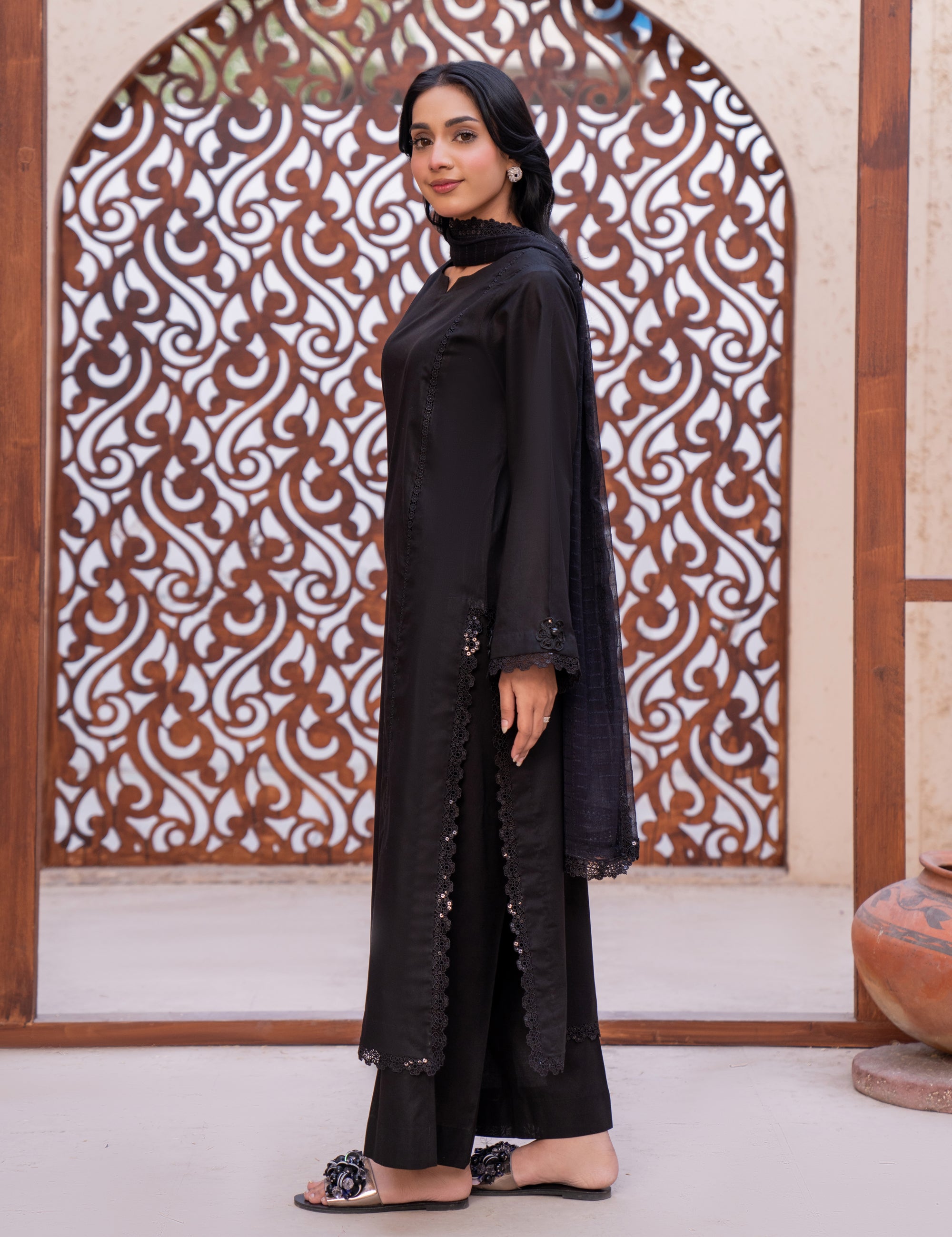 Black traditional outfit