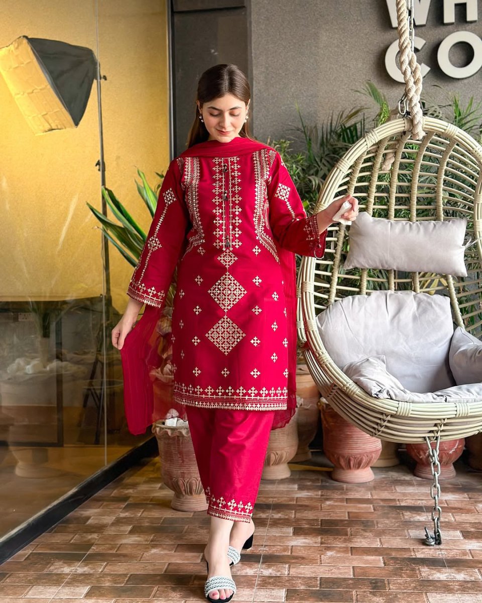 2 Piece - Embroidered Lawn Suit
