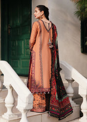 3 Piece - Embroidered Lawn Suit With Silk Dupatta