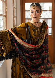 3 Piece - Embroidered Lawn Suit With Silk Dupatta