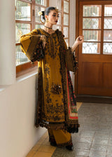 3 Piece - Embroidered Lawn Suit With Silk Dupatta