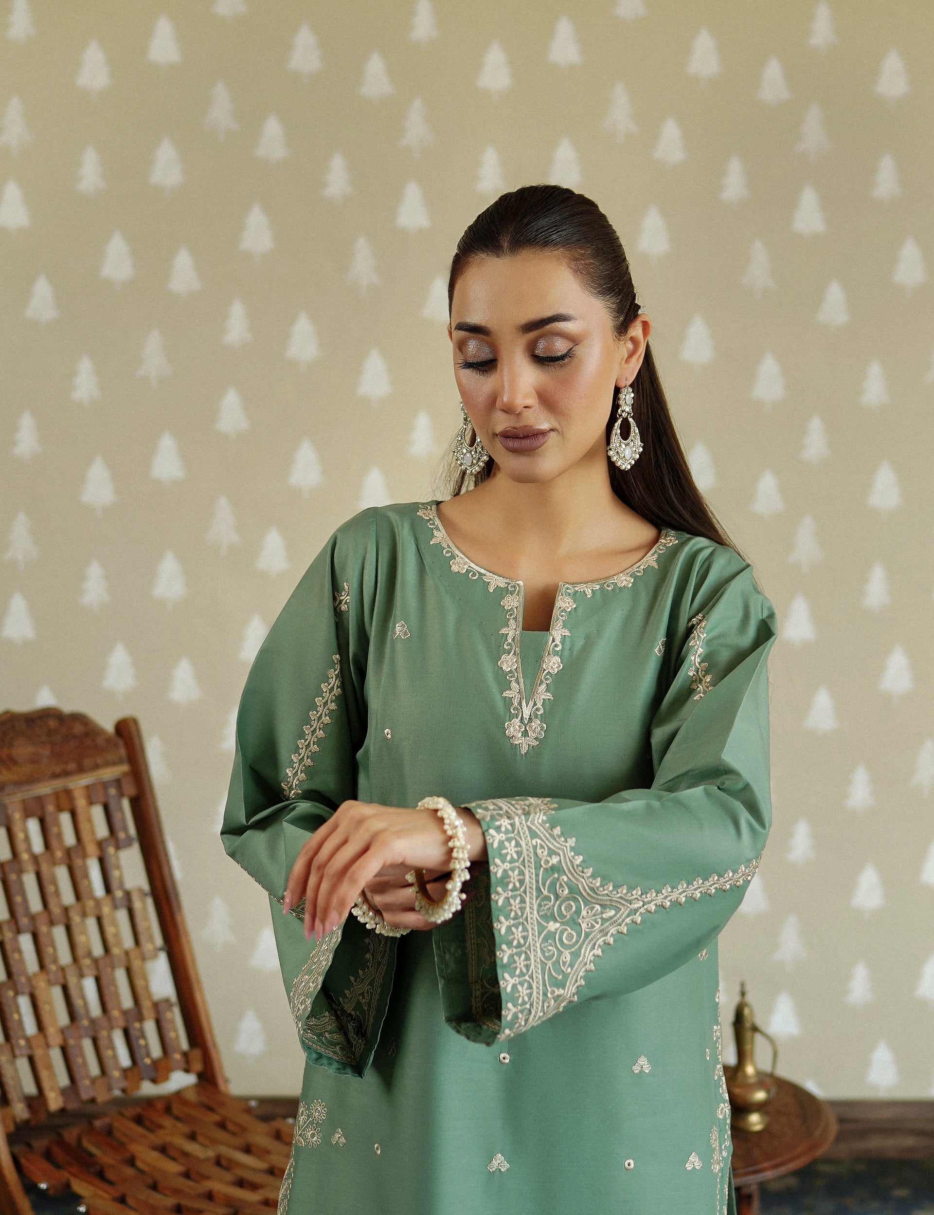 custom embroidered dress shirts no minimum 2 PIECE EMBROIDERED LAWN SUIT (PRET) – BEECHTREE