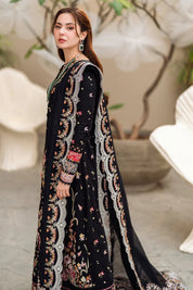 3 Piece - Embroidered Lawn Suit With Chiffon Dupatta