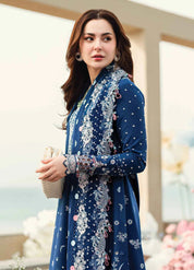 3 Piece - Embroidered Lawn Suit with Chiffon Dupatta