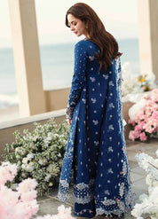 3 Piece - Embroidered Lawn Suit with Chiffon Dupatta
