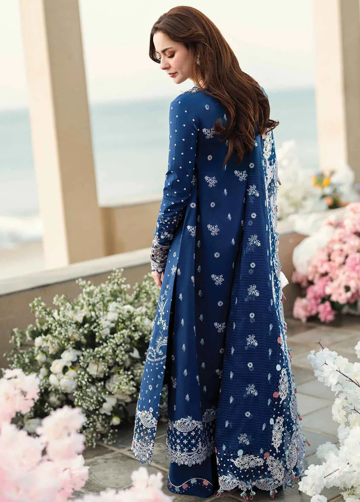 3 Piece - Embroidered Lawn Suit with Chiffon Dupatta