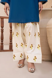 White embroidery trouser